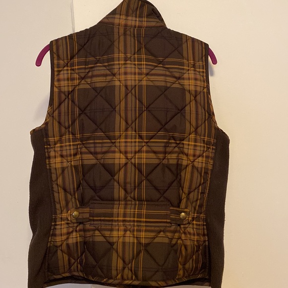 Lauren by Ralph Lauren Brown plaid patterned utility vest - Picture 3 of 4